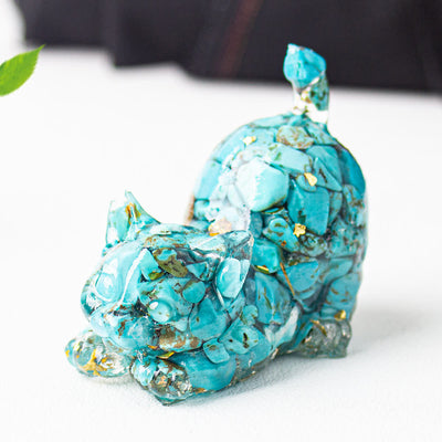 Olivenorma Crystal Resin Stretching Cat Gemstone Decoration - image 57