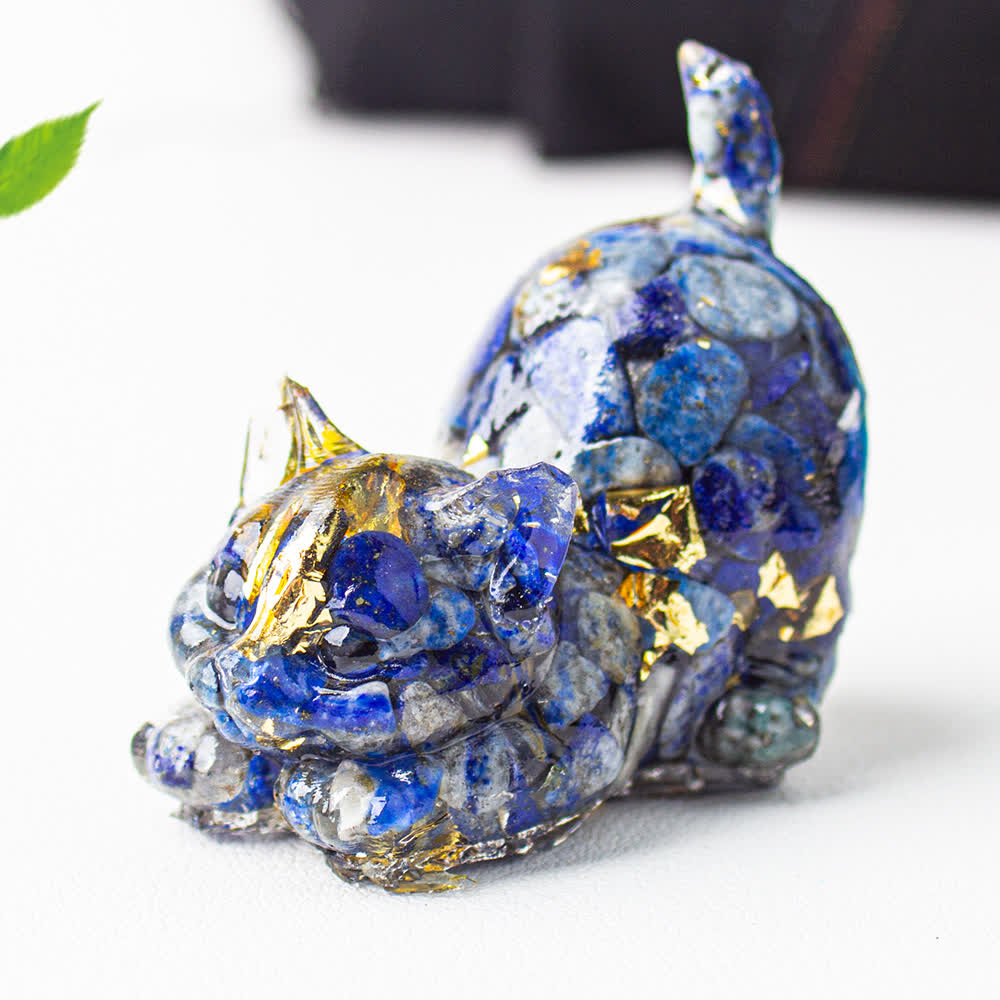 Olivenorma Crystal Resin Stretching Cat Gemstone Decoration - image 27