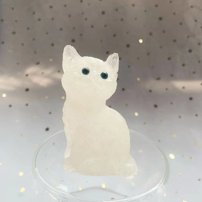 Olivenorma Crystal Resin Standing Cat Gemstone Decoration