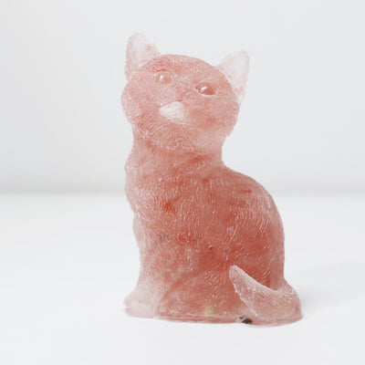 Olivenorma Crystal Resin Standing Cat Gemstone Decoration