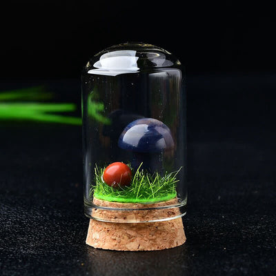 Olivenorma Glass Cover Crystal Mushroom Carving Gemstone Decoration - image 30