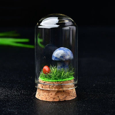 Olivenorma Glass Cover Crystal Mushroom Carving Gemstone Decoration - image 29