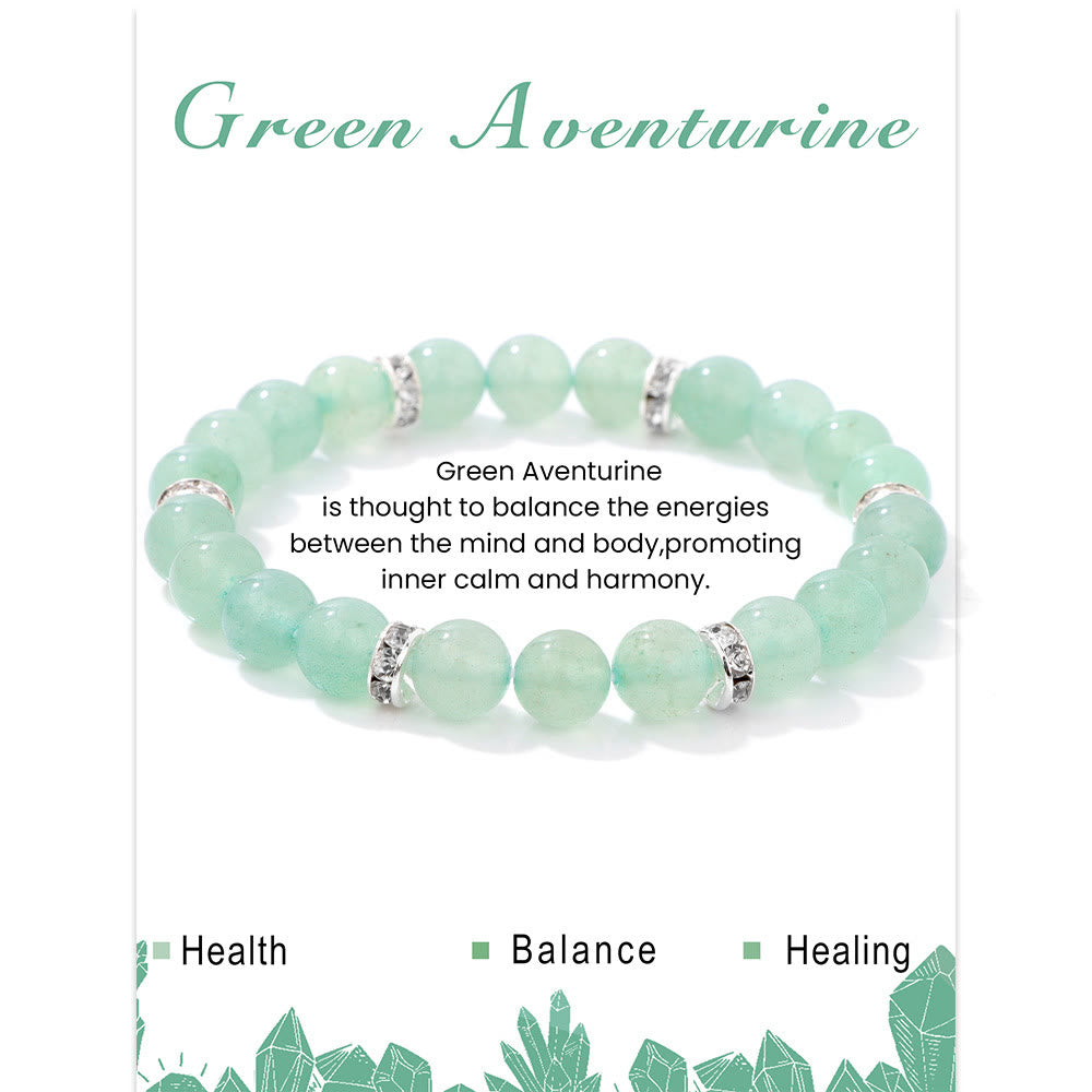 Olivenorma Natural Gemstone Round Shaped Healing Beaded Bracelet