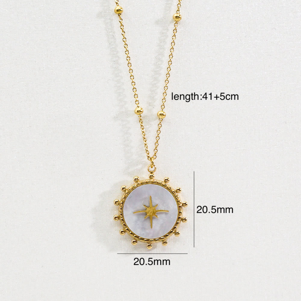 Olivenorma Natural Stone Eight-pointed Star Pendant Necklace