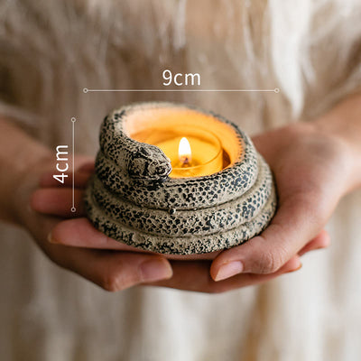 Olivenorma Realistic Coiled Snake Candle Holder