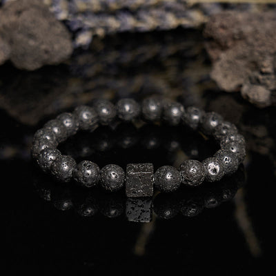 Olivenorma 8mm Natural Lava Stone Beaded Bracelet