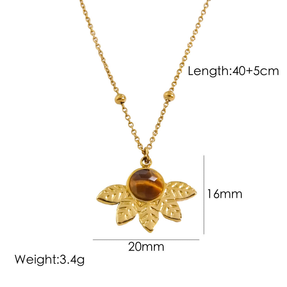 Olivenorma Natural Tiger Eye Pendant Necklace