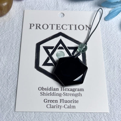 Olivenorma Natural Crystal Metatron's Cube Pendant Keychain