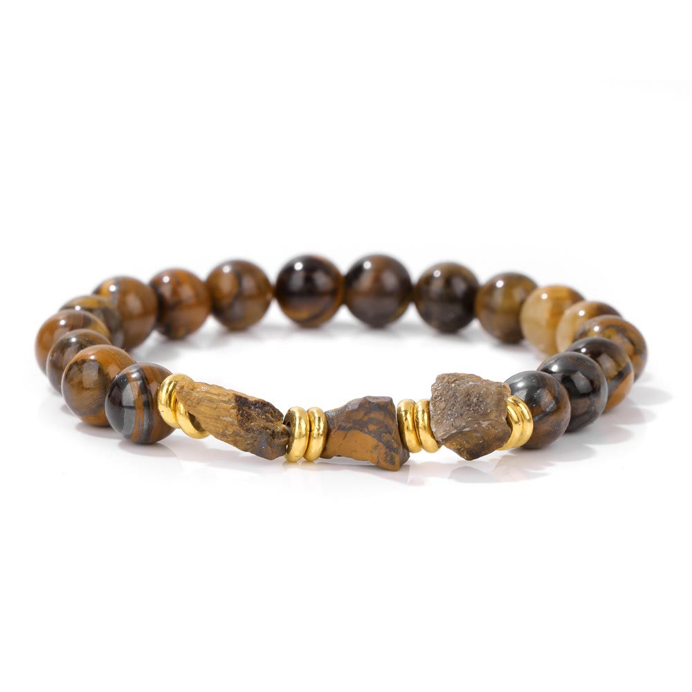 Olivenorma Natural Rough Gemstone Beaded Bracelet