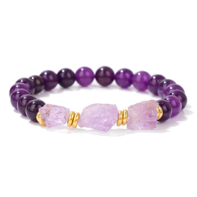 Olivenorma Natural Rough Gemstone Beaded Bracelet