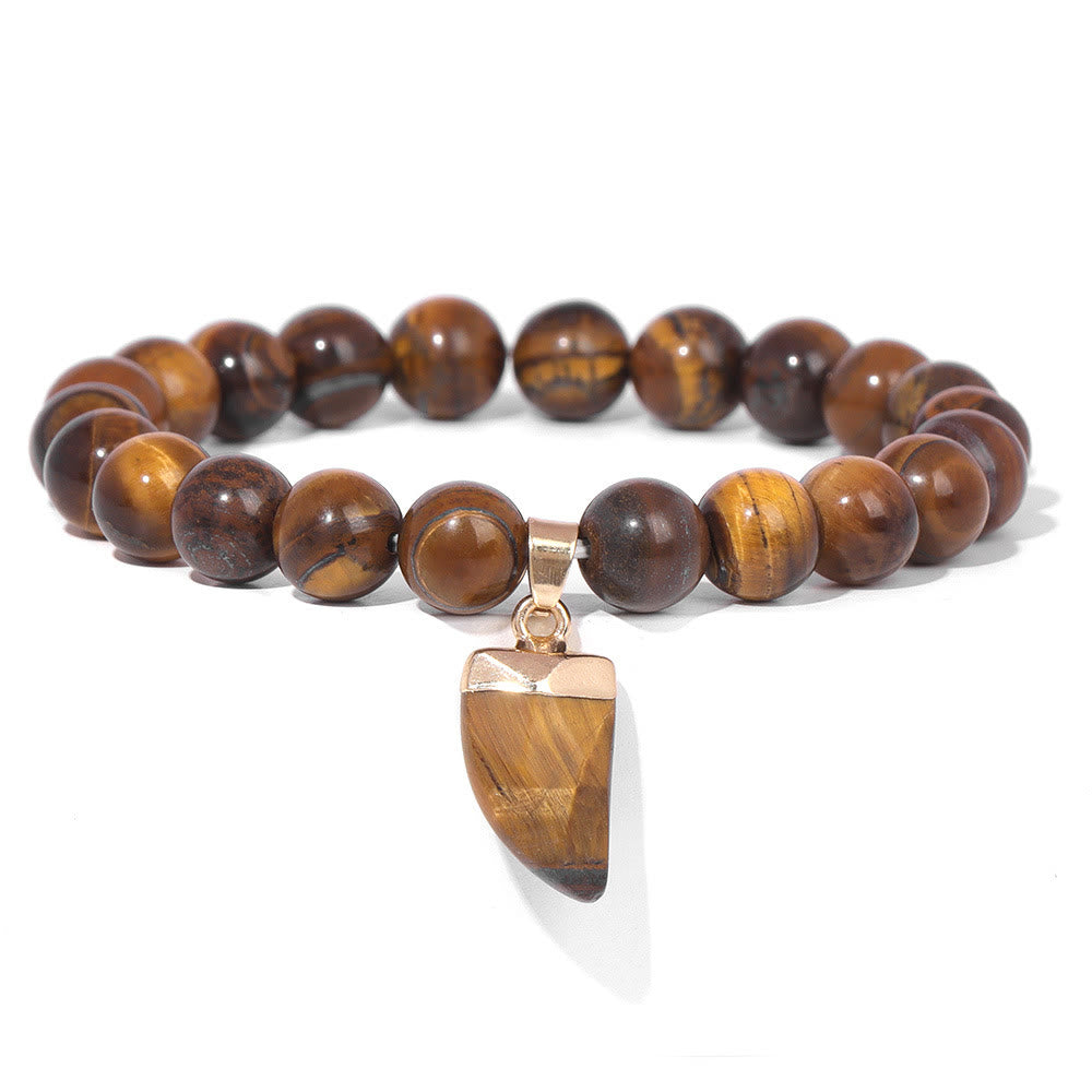 Olivenorma Natural Stone Polish Round Beaded Healing Bracelet