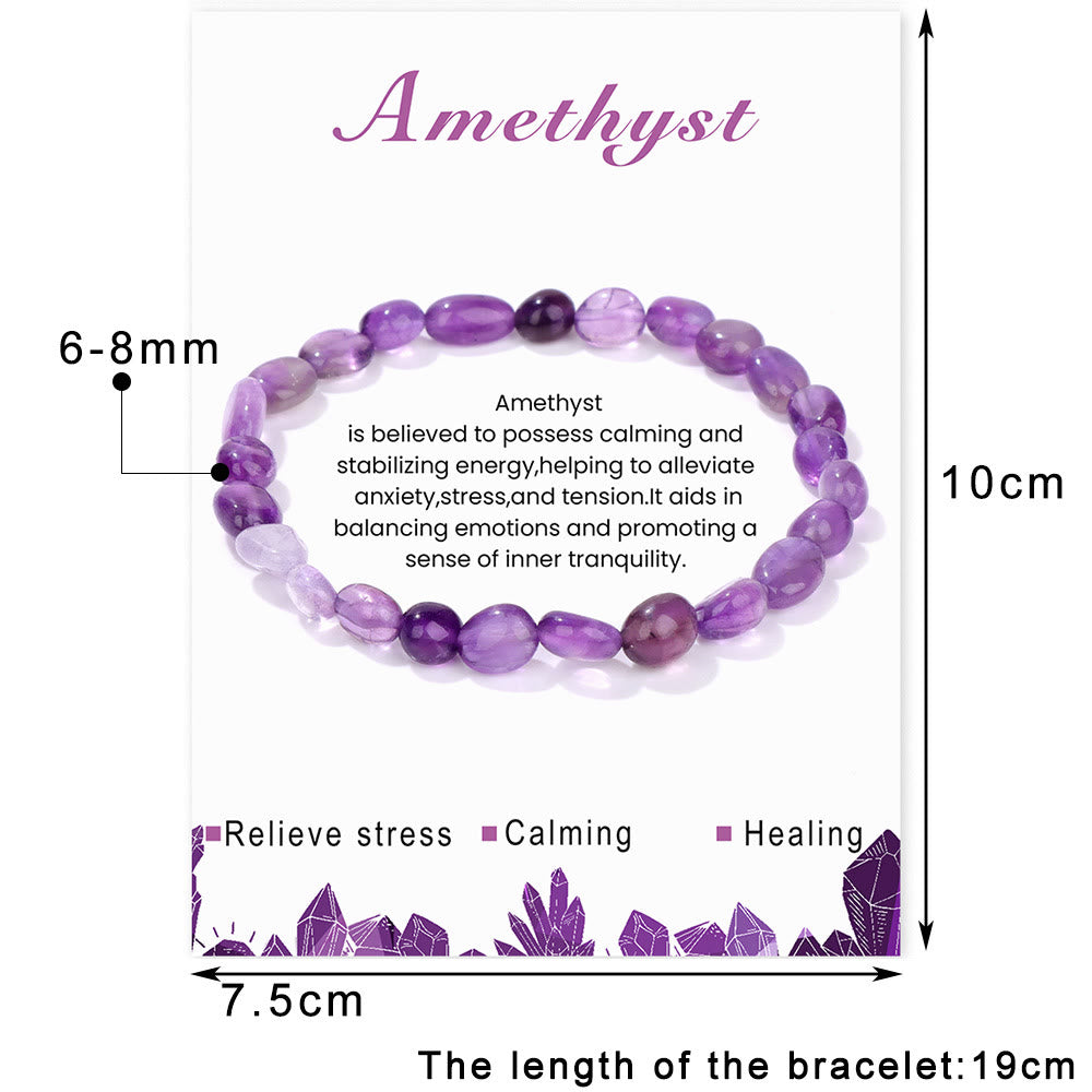 Olivenorma Irregular Gemstone Adjustable Healing Bracelet