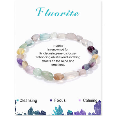 Olivenorma Irregular Gemstone Adjustable Healing Bracelet