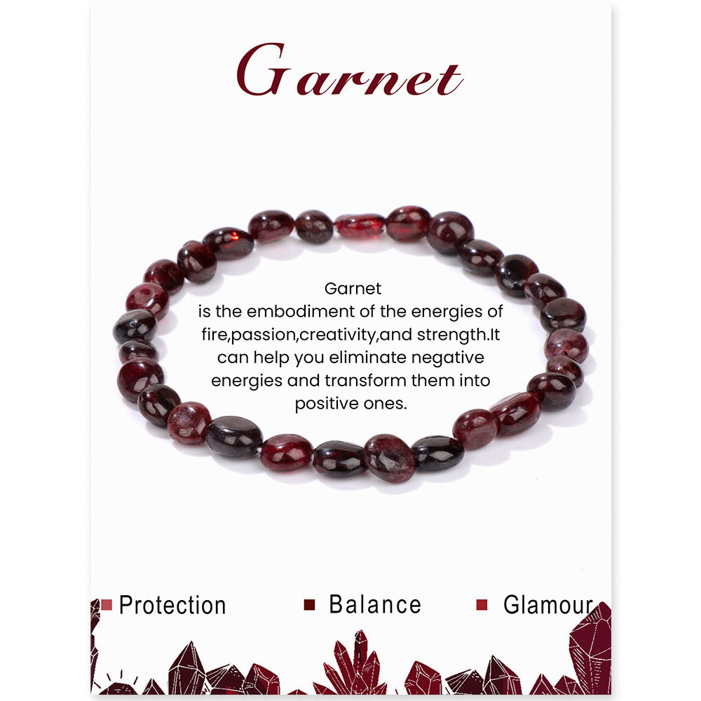 Olivenorma Irregular Gemstone Adjustable Healing Bracelet