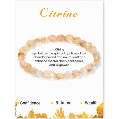 Olivenorma Irregular Gemstone Adjustable Healing Bracelet