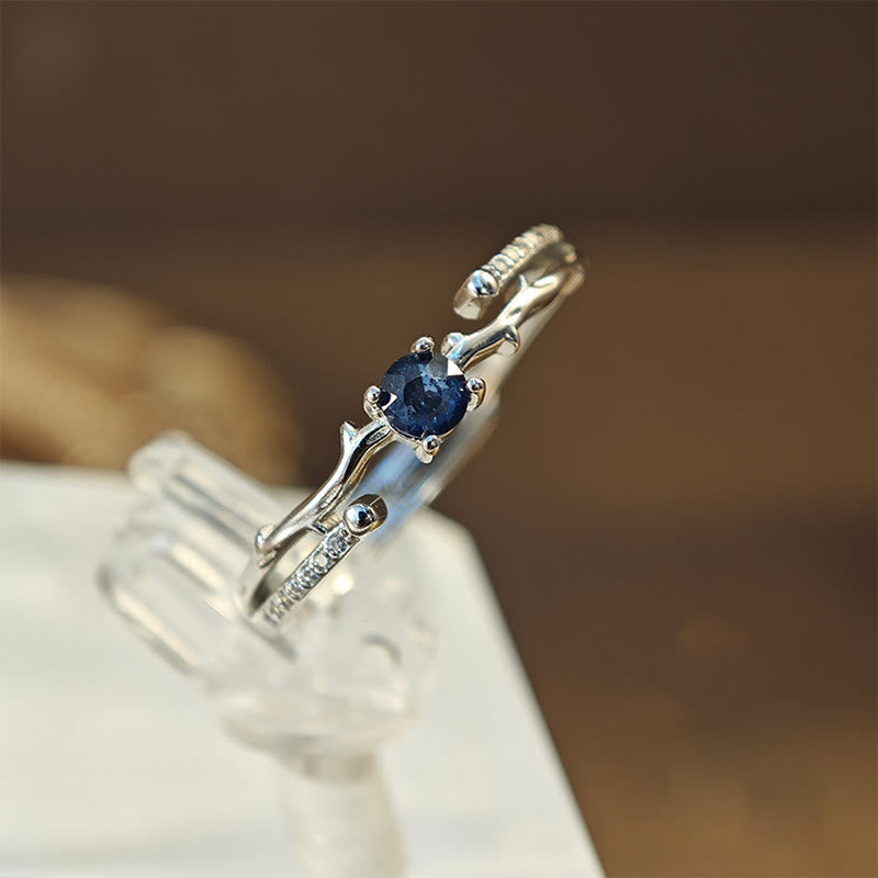 Olivenorma Natural Sapphire Branch Shape Ring