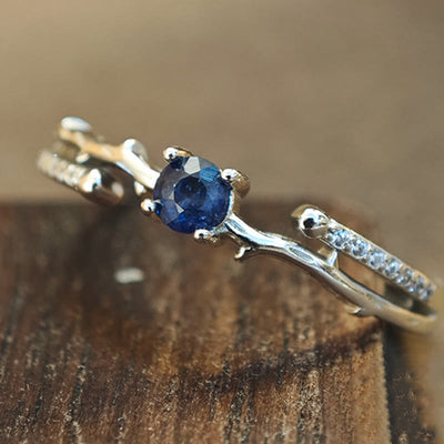 Olivenorma Natural Sapphire Branch Shape Ring