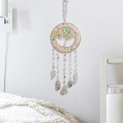 Olivenorma Freshwater Pearl Peridot Tree of Life Wind Chime