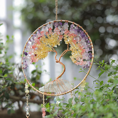 Olivenorma Citrine Fluorite Tree of Life Wind Chime