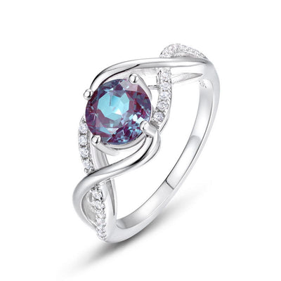 Olivenorma Natural Alexandrite Wave Shape Ring