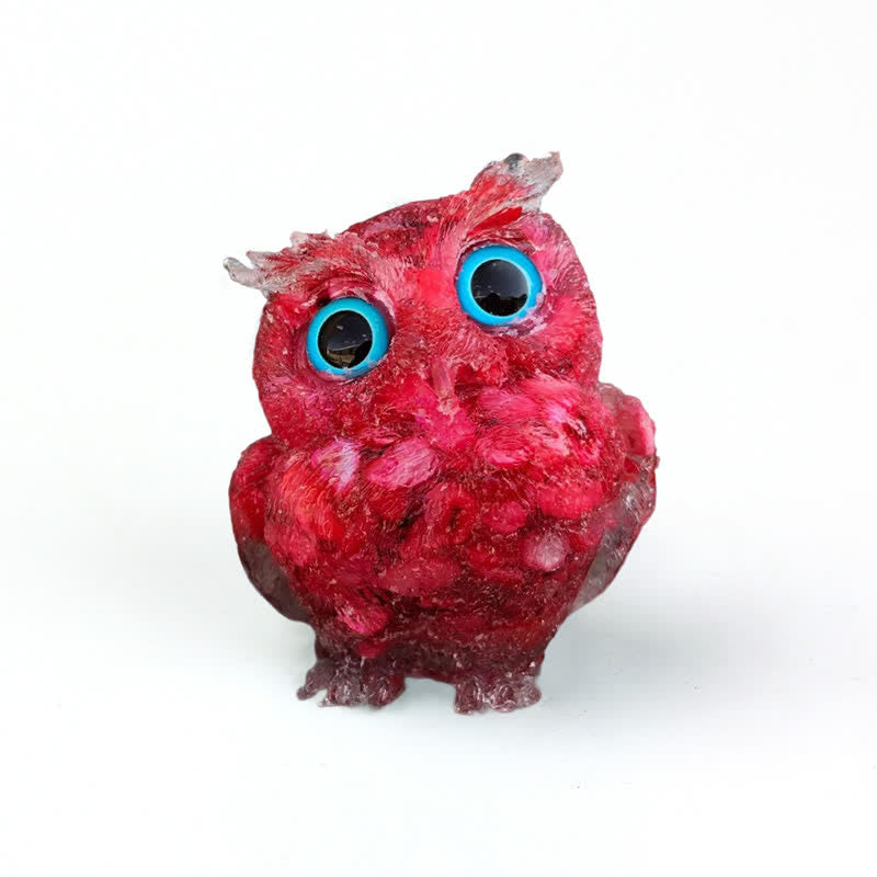 Olivenorma Natural Crystal Owl Gemstone Decoration - Red Coral - 2.08''(L) * 1.57''(W) * 1.45''(H) - image 51