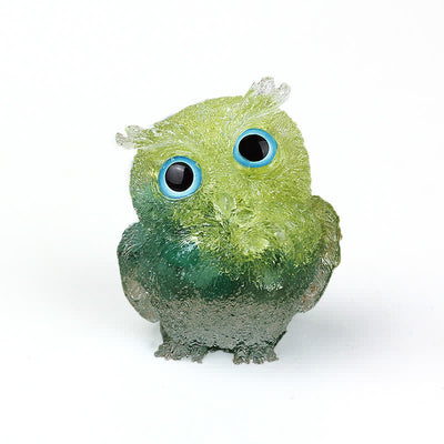 Olivenorma Natural Crystal Owl Gemstone Decoration - Citrine+Green Aventurine - 2.08''(L) * 1.57''(W) * 1.45''(H) - image 74
