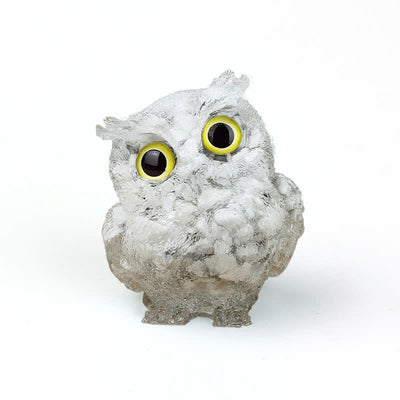 Olivenorma Natural Crystal Owl Gemstone Decoration - White Turquoise - 2.08''(L) * 1.57''(W) * 1.45''(H) - image 64