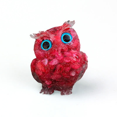 Olivenorma Wise Guardian Crystal Owl  Figurine Gemstone Decoration - Red Coral - 2.08''(L) * 1.57''(W) * 1.45''(H) - image 52