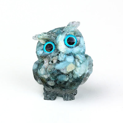 Olivenorma Natural Crystal Owl Gemstone Decoration - Larimar - 2.08''(L) * 1.57''(W) * 1.45''(H) - image 82