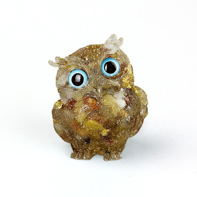 Olivenorma Natural Crystal Owl Gemstone Decoration - Yellow Jade - 2.08''(L) * 1.57''(W) * 1.45''(H) - image 54