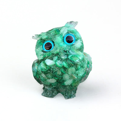 Olivenorma Natural Crystal Owl Gemstone Decoration - Malachite - 2.08''(L) * 1.57''(W) * 1.45''(H) - image 76