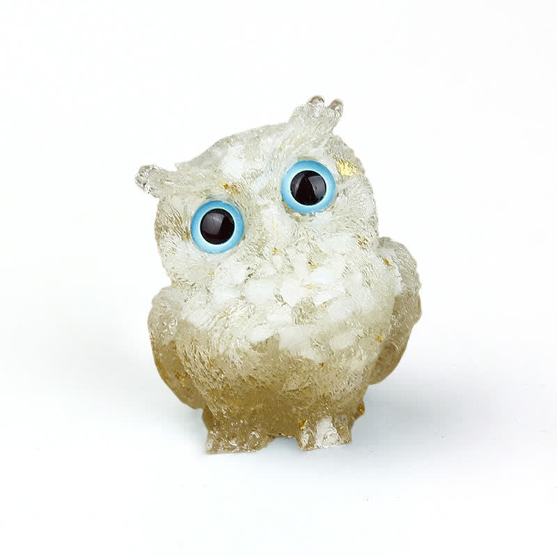Olivenorma Natural Crystal Owl Gemstone Decoration - Narce+Foil - 2.08''(L) * 1.57''(W) * 1.45''(H) - image 61