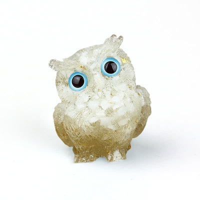 Olivenorma Natural Crystal Owl Gemstone Decoration - Narce+Foil - 2.08''(L) * 1.57''(W) * 1.45''(H) - image 61