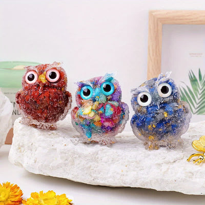 Olivenorma Natural Crystal Owl Gemstone Decoration - image 100