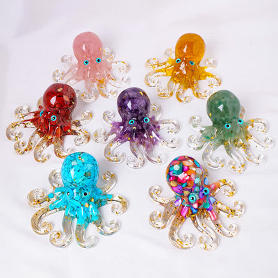 Olivenorma Deep Sea Wisdom Crystal Octopus Gemstone Decoration - image 2