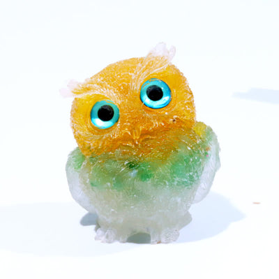 Olivenorma Natural Crystal Owl Gemstone Decoration - Citrine & Green Adventurine & Clear Crystal - 2.08''(L) * 1.57''(W) * 1.45''(H) - image 85