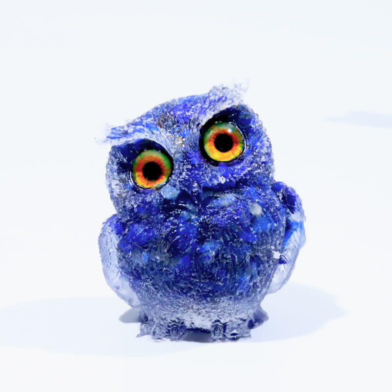 Olivenorma Natural Crystal Owl Gemstone Decoration - Lapis Lazuli#Colored Eye - 2.08''(L) * 1.57''(W) * 1.45''(H) - image 33