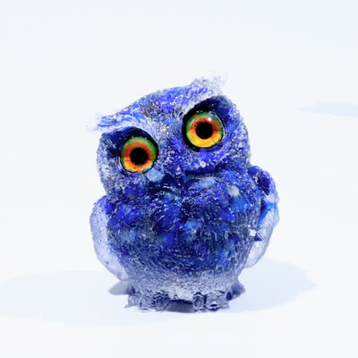 Olivenorma Natural Crystal Owl Gemstone Decoration - Lapis Lazuli#Colored Eye - 2.08''(L) * 1.57''(W) * 1.45''(H) - image 33