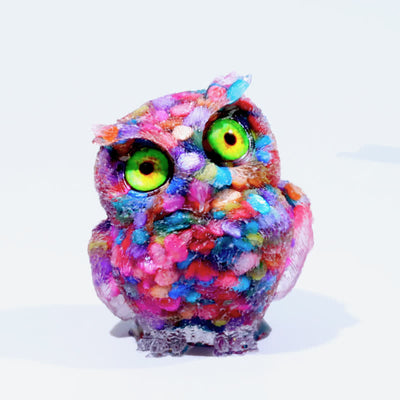 Olivenorma Natural Crystal Owl Gemstone Decoration - Colorful Narce#Green Eye - 2.08''(L) * 1.57''(W) * 1.45''(H) - image 73