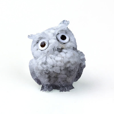 Olivenorma Natural Crystal Owl Gemstone Decoration - White Turquoise#White Eye - 2.08''(L) * 1.57''(W) * 1.45''(H) - image 65