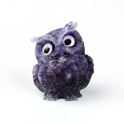 Olivenorma Wise Guardian Crystal Owl  Figurine Gemstone Decoration - image 50