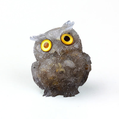 Olivenorma Natural Crystal Owl Gemstone Decoration - image 92