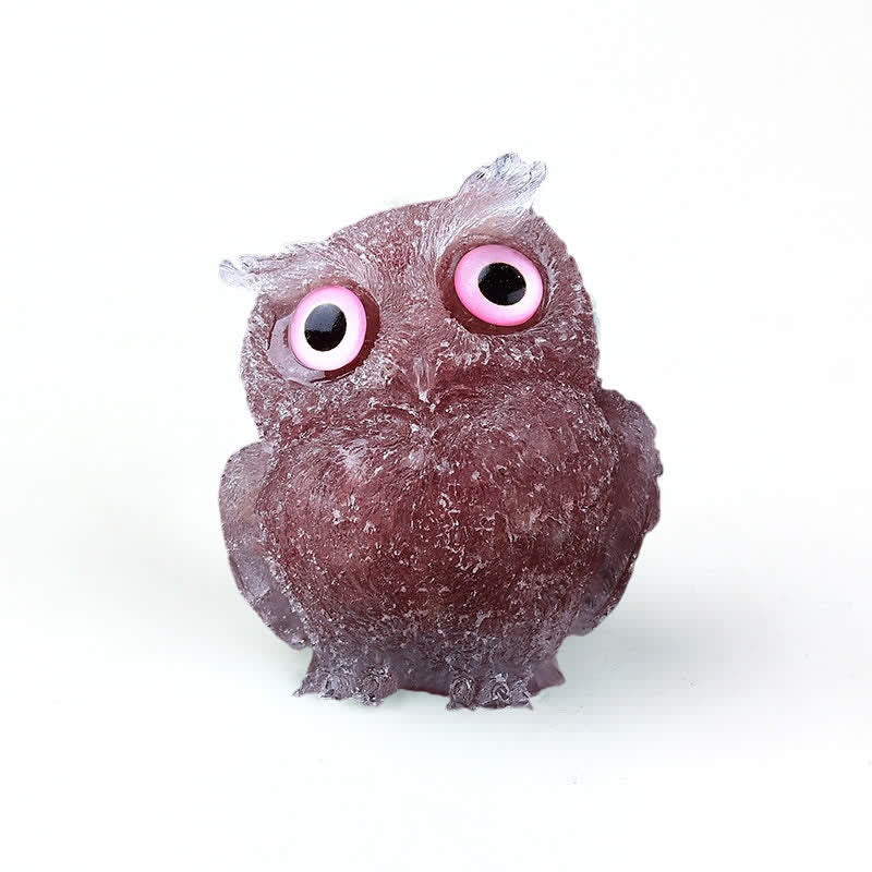 Olivenorma Wise Guardian Crystal Owl  Figurine Gemstone Decoration - image 95