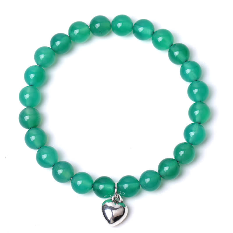 Olivenorma Heart Natural Stone Quartz Healing Balance Bracelet