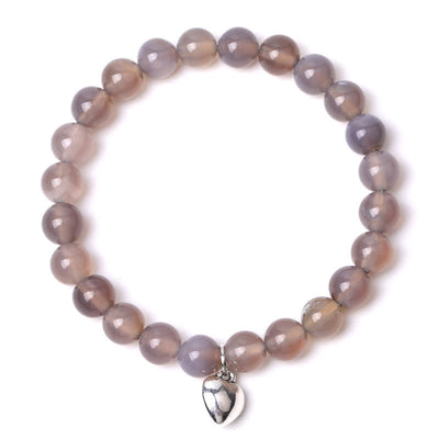 Olivenorma Heart Natural Stone Quartz Healing Balance Bracelet