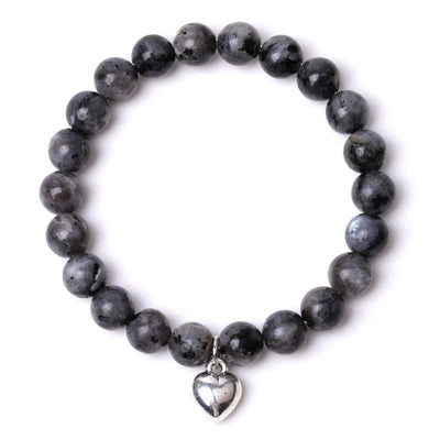 Olivenorma Heart Natural Stone Quartz Healing Balance Bracelet