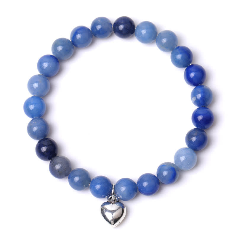 Olivenorma Heart Natural Stone Quartz Healing Balance Bracelet