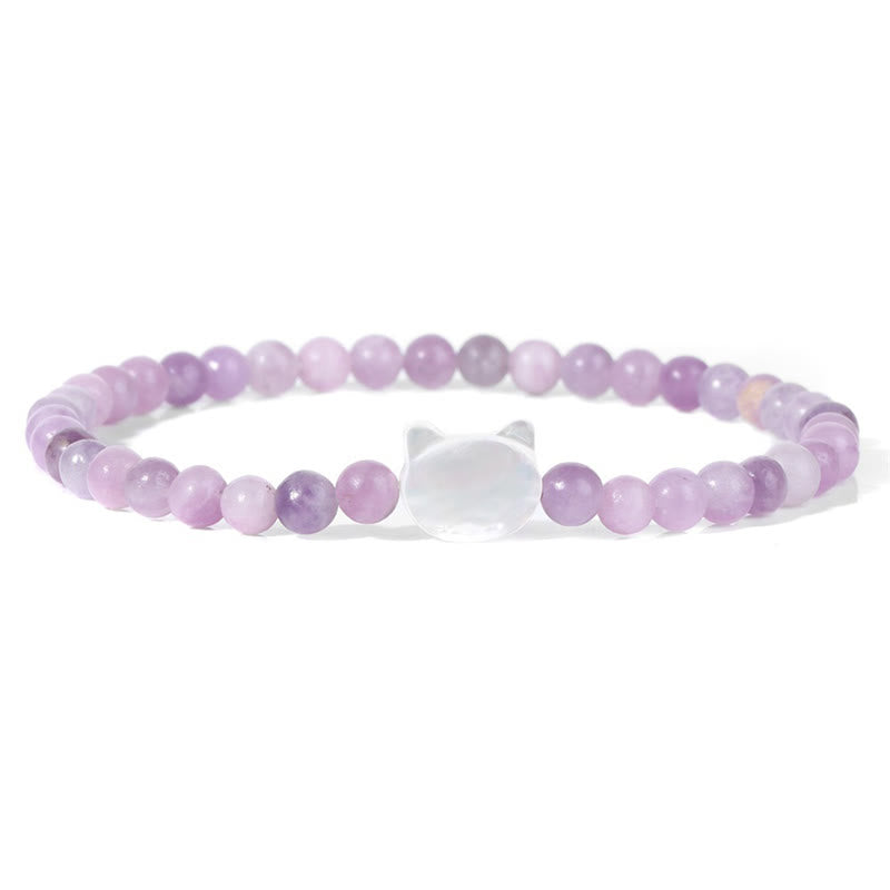 Olivenorma Nacre Kitten 4mm Natural Stone Beads Bracelet