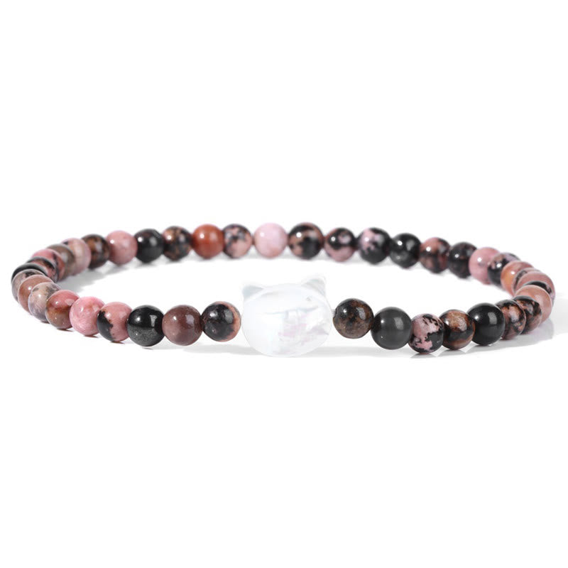 Olivenorma Nacre Kitten 4mm Natural Stone Beads Bracelet