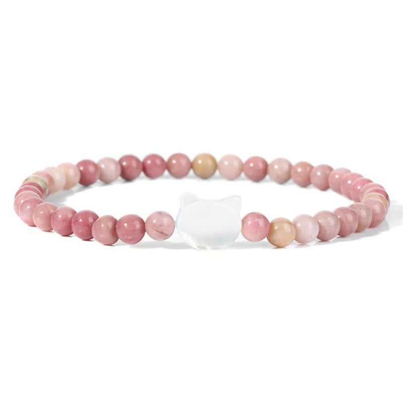 Olivenorma Nacre Kitten 4mm Natural Stone Beads Bracelet